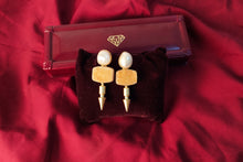 Load image into Gallery viewer, Gold Plated Warrior Studs - Mother of Pearl
