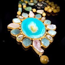 Load image into Gallery viewer, Gold Plated Turquoise Mala
