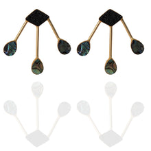 Load image into Gallery viewer, Gold Plated Ocean Earrings - Black
